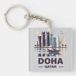 Doha Qatar Arabia Peninsula Key Ring