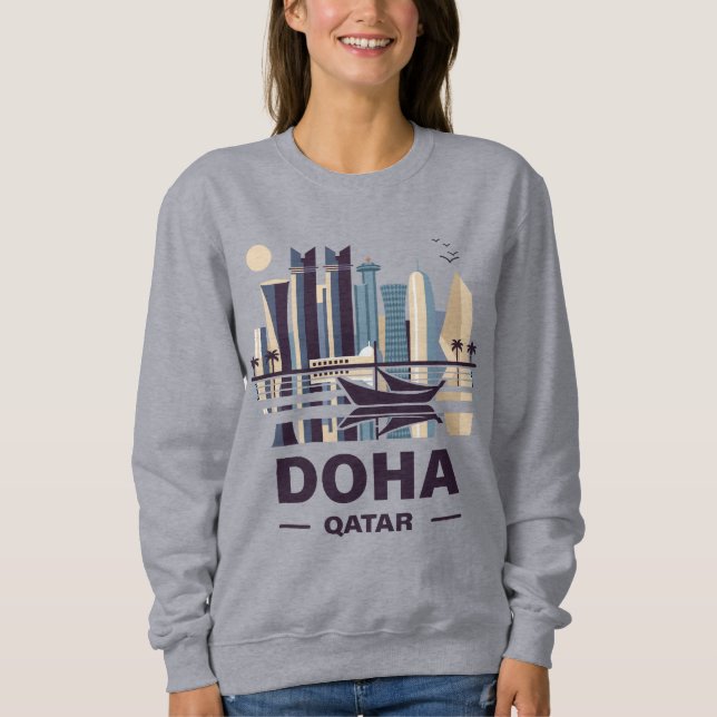 Doha Qatar Arabia Peninsula Sweatshirt (Front)
