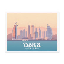 Doha Qatar Arabian Gulf Pastel Travel