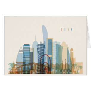 Doha, Qatar City Skyline