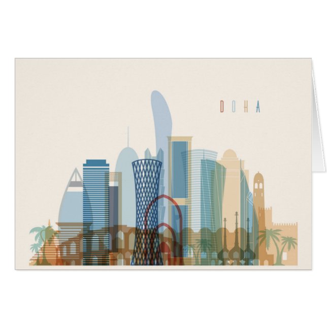 Doha, Qatar | City Skyline (Front Horizontal)