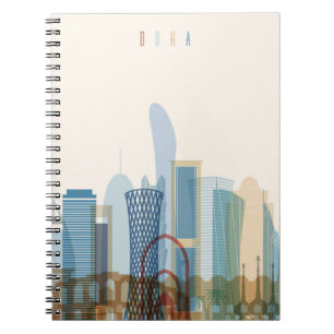Doha, Qatar   City Skyline Notebook