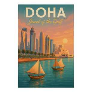 Doha, Qatar Travel Poster