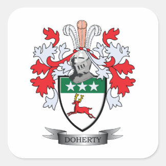 Doherty Coat of Arms Square Sticker