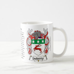 Doherty, Origin, Meaning and the Crest on a mug