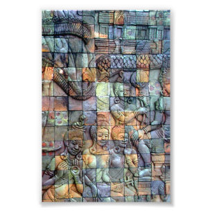 Doi Inthanon Chedi Carved Tiles Photo Print
