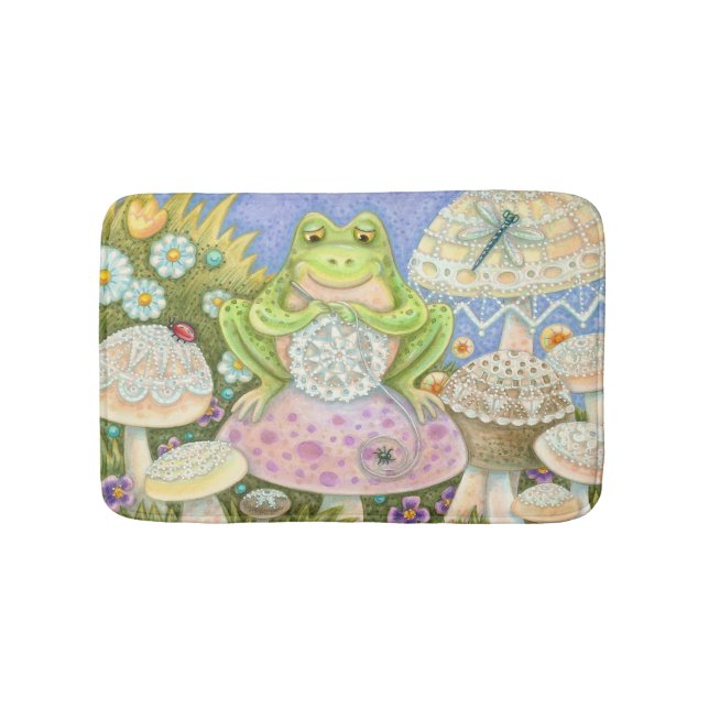 Doilies Make A Hoppy Home FROG BATH MAT (Front)