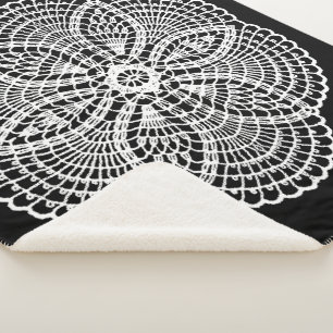 Doily Art Sherpa Blanket