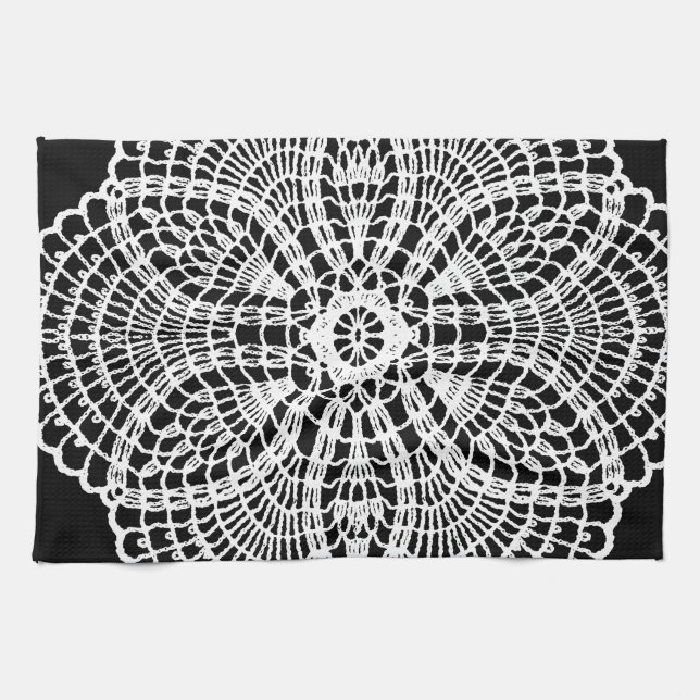 Doily Art Tea Towel (Horizontal)