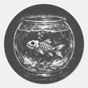 "Doing Great" - Goldfish by BurnsInHell Classic Round Sticker