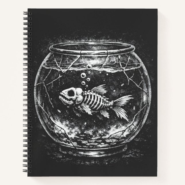 "Doing Great" - Goldfish by BurnsInHell Notebook (Front)