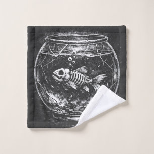 "Doing Great" - Goldfish by BurnsInHell Wash Cloth
