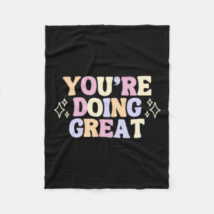 Doing Great Mental Health Awareness Warrior  Fleece Blanket