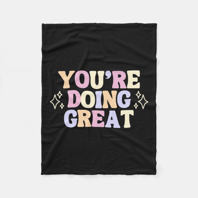 Doing Great Mental Health Awareness Warrior  Fleece Blanket (Front)