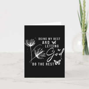 Doing My And Letting God Do The Rest, Bible Quote  Card
