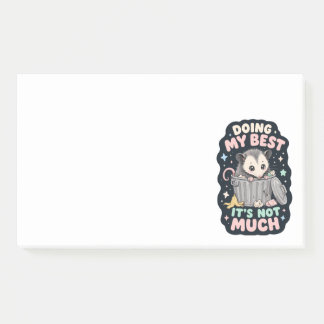 Doing my best opossum humour post-it notes