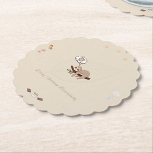 Doing Nothing Beautifully Sloth Coaster