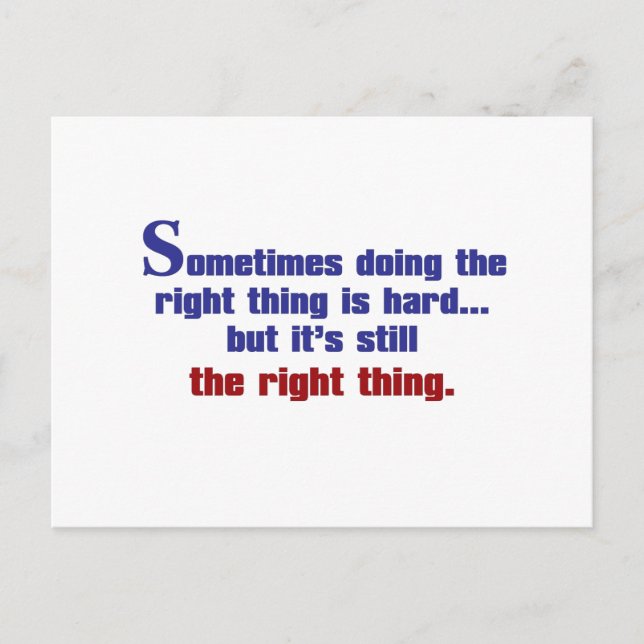 Doing the Right Thing Postcard (Front)