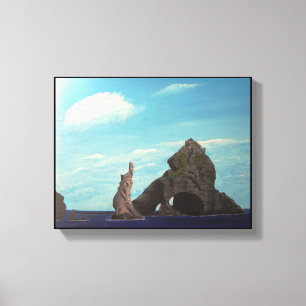 Dokdo Korean Island Famous Landmark 아름다운 독도 Canvas Print