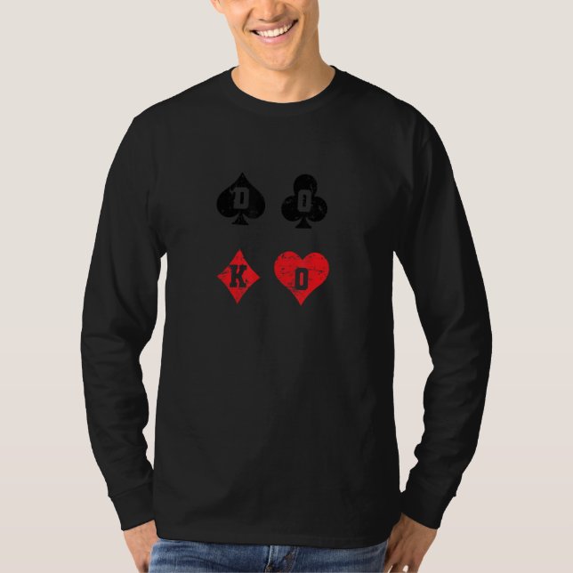 Doko Hearts Clubs of Spades Doppelkopf Cards T-Shirt (Front)
