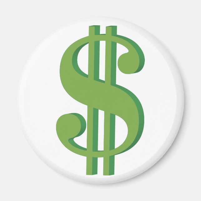 Dolar, sign, 3D Magnet (Front)