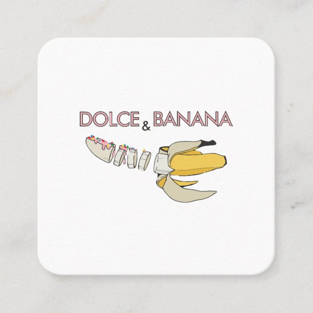 Dolce & Banana  Square Business Card (Front)