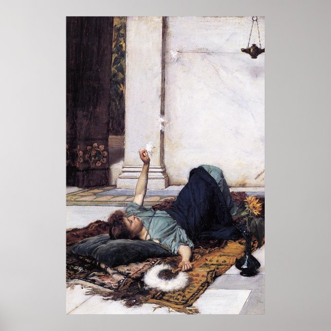 DoLCE FaR NiENTE, by John William Waterhouse -1879 Poster (Front)