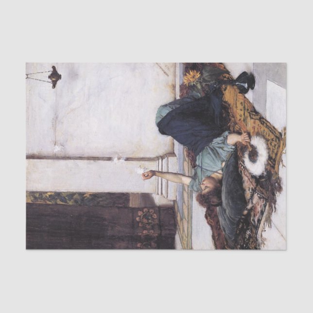 Dolce Far Niente by John William Waterhouse -1879 Tissue Paper (Front)