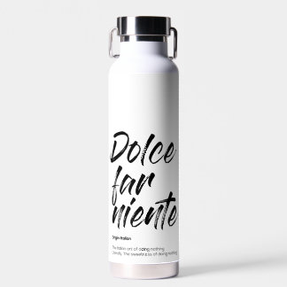 Dolce far niente - Phone Cover (White) Water Bottle