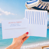 Dolce Vita Blue Stripes Return Address