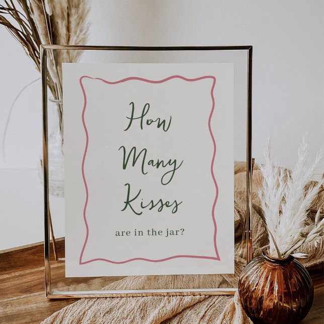 Dolce Vita Bridal Shower "How Many Kisses" Sign (Creator Uploaded)