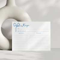 Dolce Vita Bridal Shower Recipe Card