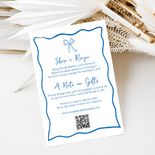 Dolce Vita Bridal Shower Registry & Recipe Enclosure Card