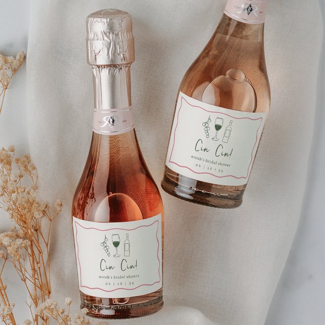 Dolce Vita Bridal Shower Sparkling Wine Label (Creator Uploaded)