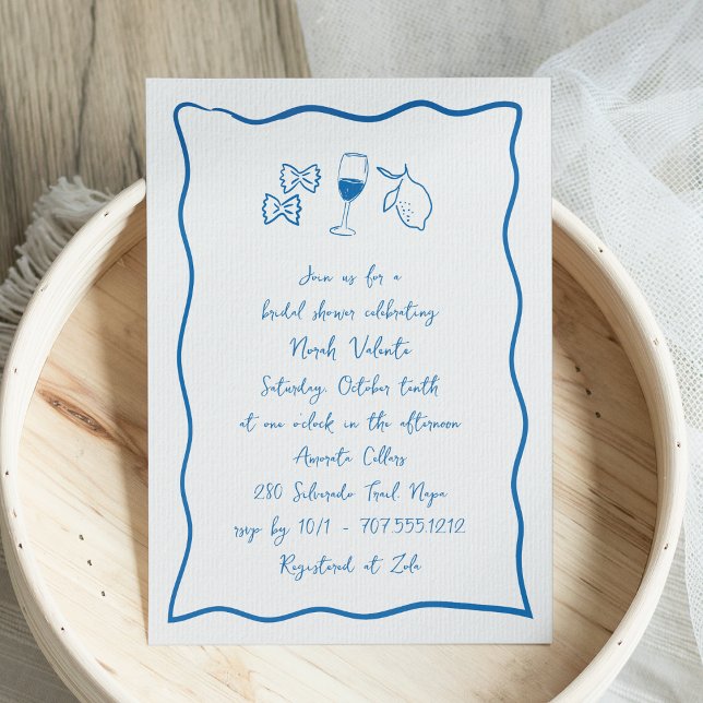 Dolce Vita Handwritten Bridal Shower Invitation (Creator Uploaded)
