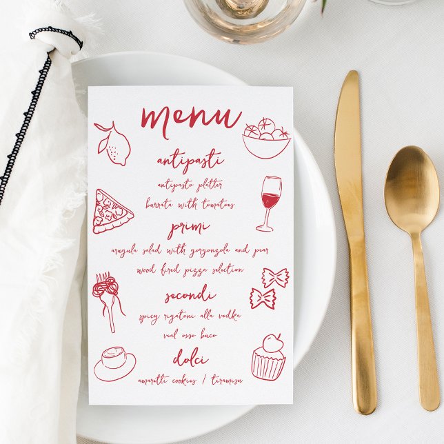 Dolce Vita Handwritten Italian Dinner Menu (Creator Uploaded)