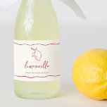 Dolce Vita Handwritten Limoncello Label<br><div class="desc">This beautiful Italian inspired limoncello label design features green handwritten style cursive lettering accented with a wavy scribble ribbon border in tomato red. A hand drawn illustration of a Sicilian lemon completes the design for a summery Amalfi Coast look. These elegant Mediterranean bridal shower lemoncello favour labels feature two lines...</div>