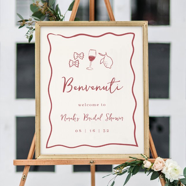 Dolce Vita Italian Bridal Shower Welcome Sign (Creator Uploaded)