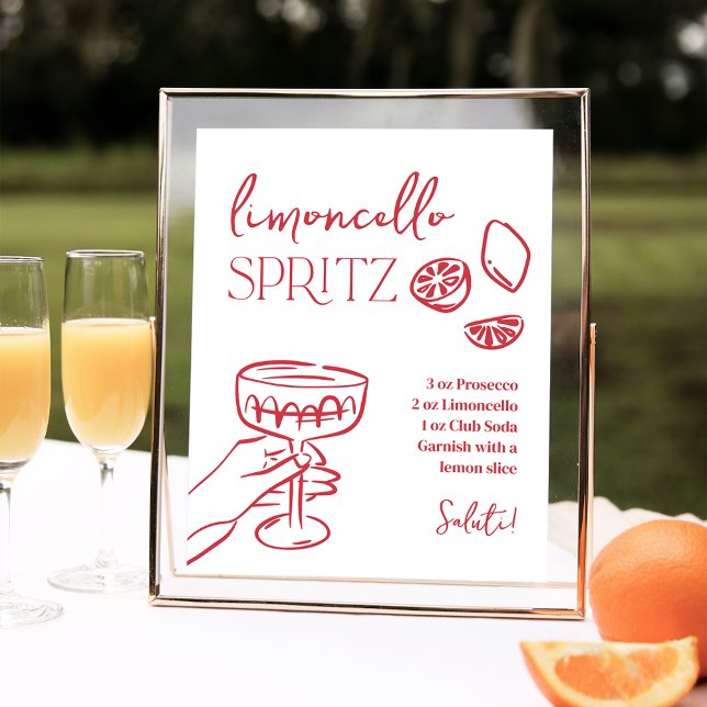 Dolce Vita Italian Limoncello Spritz Drink Sign (Creator Uploaded)