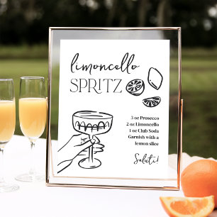 Dolce Vita Italian Limoncello Spritz Drink Sign