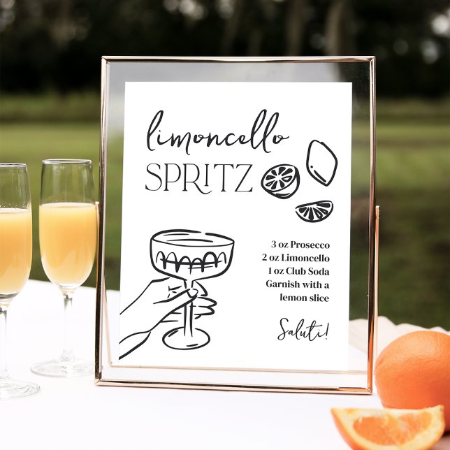 Dolce Vita Italian Limoncello Spritz Drink Sign (Creator Uploaded)