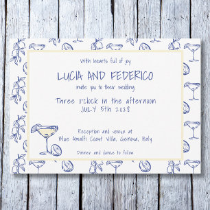 Dolce Vita Limoncello Italian Butter Yellow Invitation
