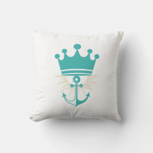 “Dolce Vita Riviera” Yacht Club Anchor Cotton Cushion