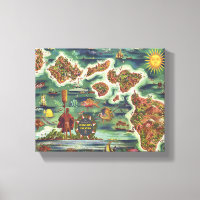 Dole Map of Hawaii 1950 • Joseph Feher Oil Paint