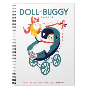 Doll and Buggy Parade Spiral Notebook