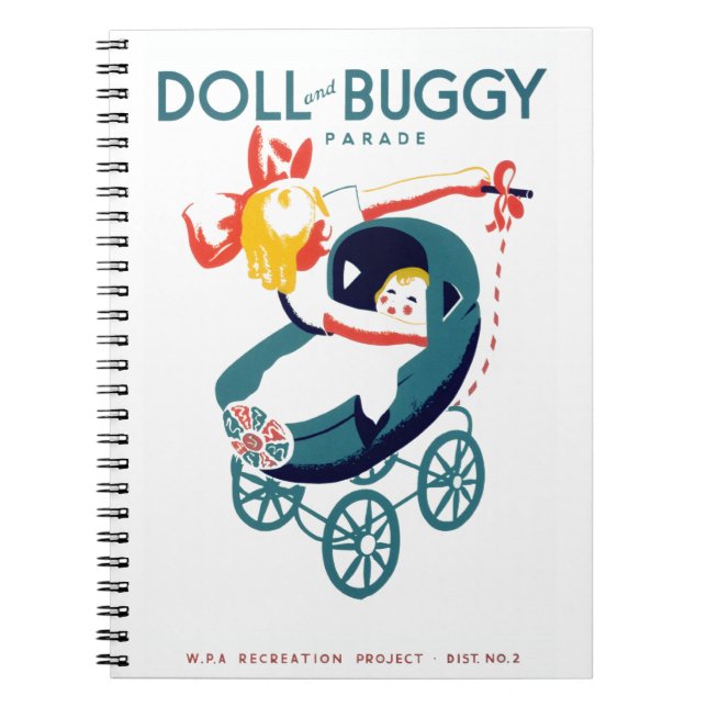 Doll and Buggy Parade Spiral Notebook (Front)