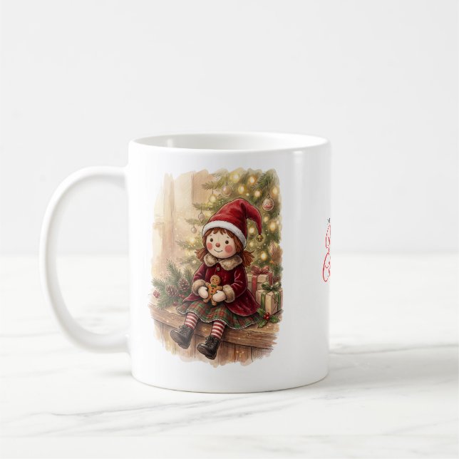 Doll Christmas Mug (Left)
