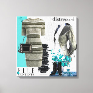 Doll Fashion Dresses Skirts Shoes Purses Jewelry Canvas Print