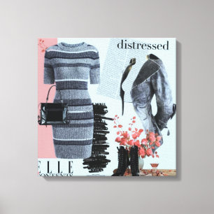 Doll Fashion Dresses Skirts Shoes Purses Jewelry Canvas Print