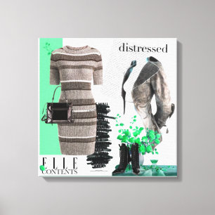 Doll Fashion Dresses Skirts Shoes Purses Jewelry Canvas Print